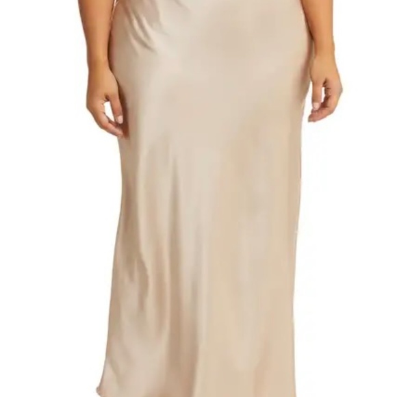 Renee C Satin A-Line Skirt (Plus) - Picture 1 of 4